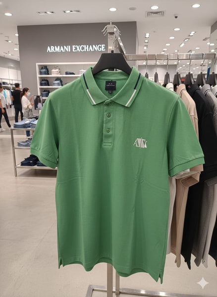 Premium  Green Polo T-Shirt with Signature Logo