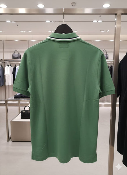 Premium  Green Polo T-Shirt with Signature Logo