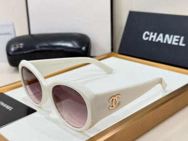 Luxury Brand Round Sunglasses with Gold Logo