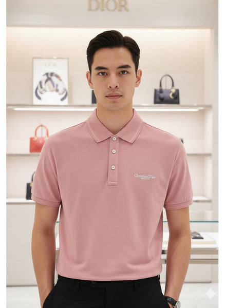 Premium Solid Pink Polo for Men