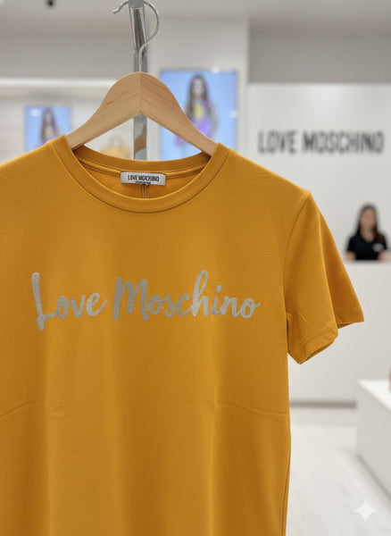 Premium Mustard Yellow Logo T-Shirt for Women