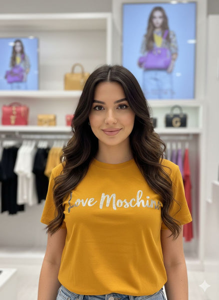 Premium Mustard Yellow Logo T-Shirt for Women