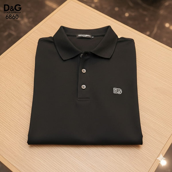 Classic Black Designer Polo Shirt Full Sleeve Everyday Style