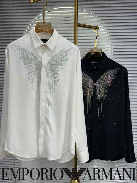 Premium Brand Crystal Wing Designer Shirt