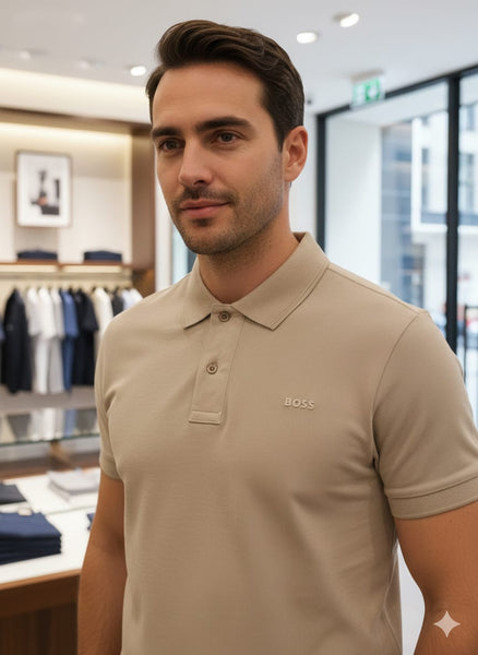 Classic Beige Polo T-Shirt  Premium Everyday Elegance