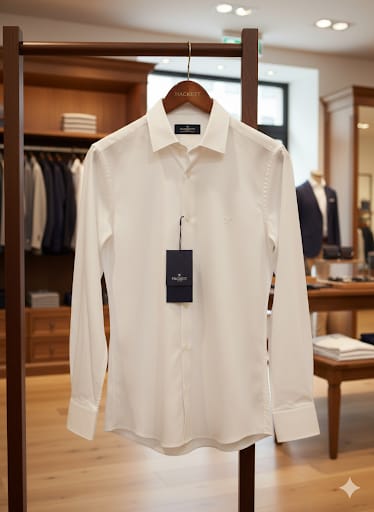 Luxury Brand  Signature White Formal Shirt