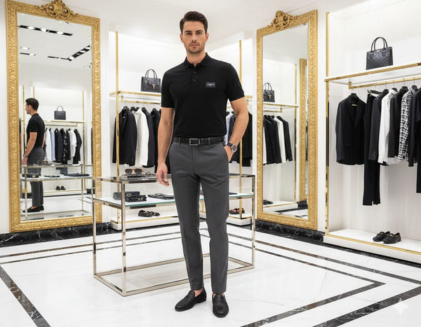 Classic Black Polo T-Shirt Premium Smart Casual Wear