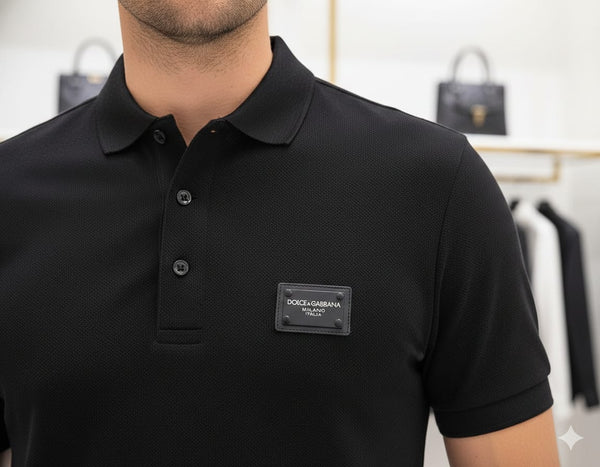 Classic Black Polo T-Shirt Premium Smart Casual Wear