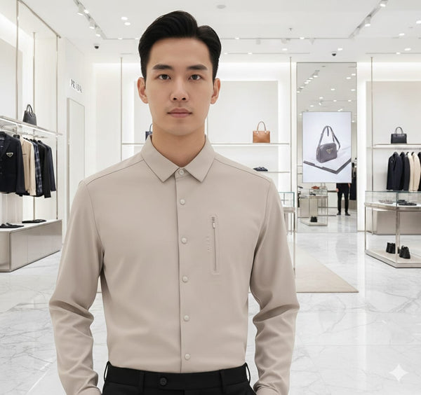 Men’s Premium Long Sleeve Shirt  Luxury Minimal Design