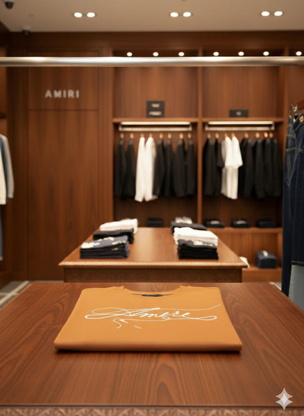 Brown Premium Drop Shoulder T-Shirt with Signature Script Logo