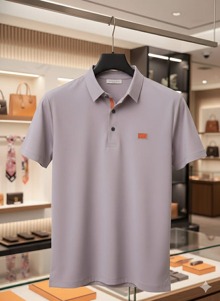 Premium  Polo T-Shirt with Minimal Logo Patch