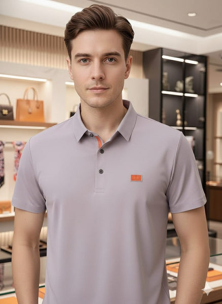 Premium  Polo T-Shirt with Minimal Logo Patch