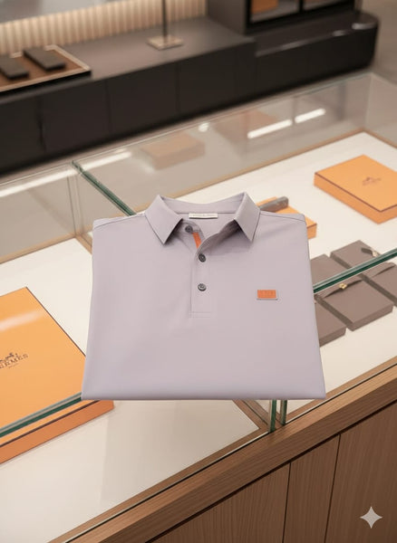 Premium  Polo T-Shirt with Minimal Logo Patch