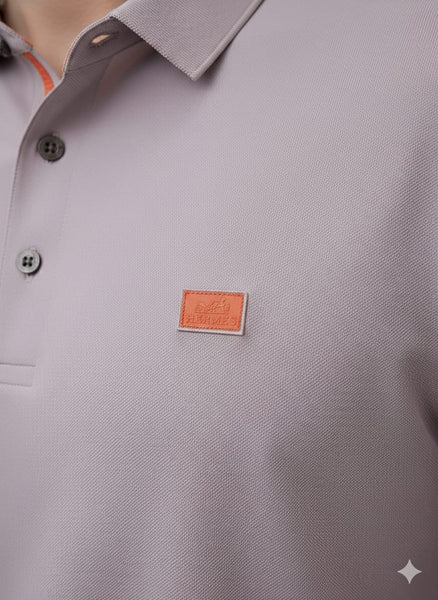 Premium  Polo T-Shirt with Minimal Logo Patch
