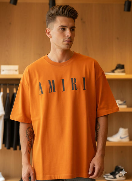 Imported Orange Logo T-Shirt Premium Streetwear Tee