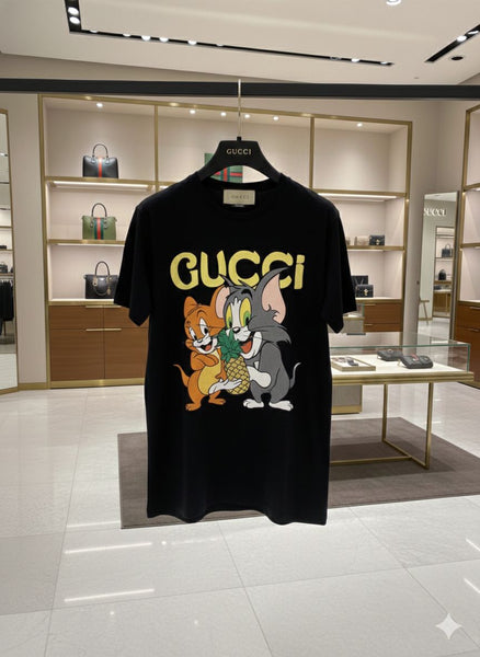 Luxury Imported  Graphic Women’s Black T-Shirt