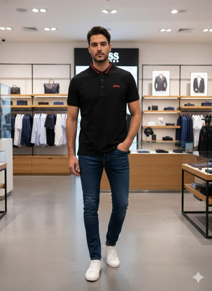 Premium Black Polo Bold & Elegant Style