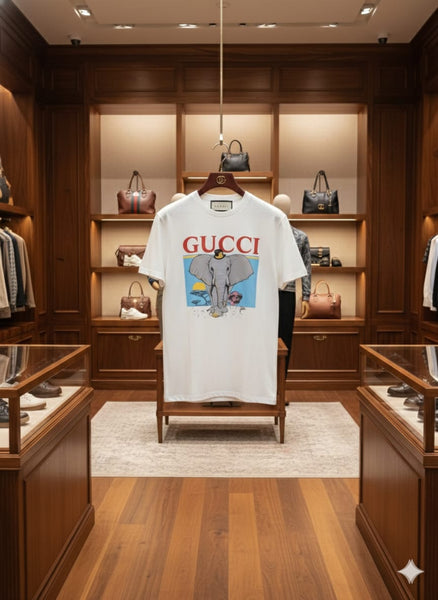 Premium  Elephant Graphic Drop Shoulder T-Shirt