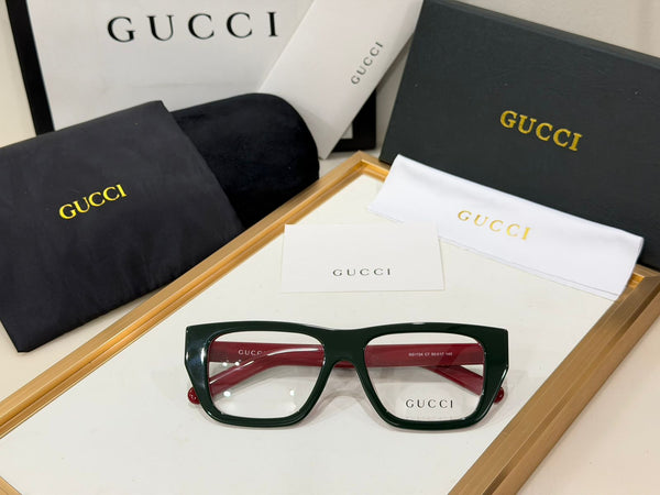 Branded Square Frame Eyeglasses Elegant Minimal Luxury Look