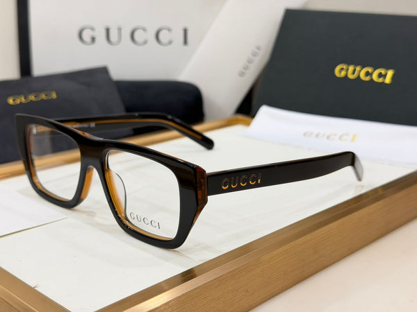 Branded Square Frame Eyeglasses Elegant Minimal Luxury Look