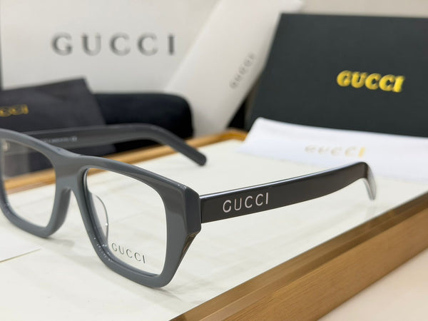 Branded Square Frame Eyeglasses Elegant Minimal Luxury Look