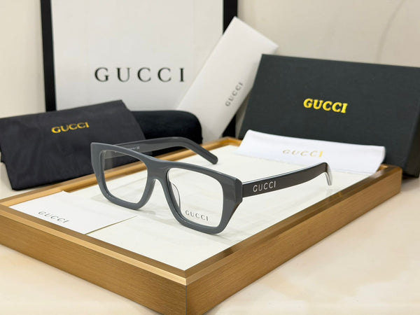 Branded Square Frame Eyeglasses Elegant Minimal Luxury Look