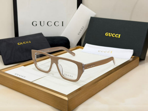 Branded Square Frame Eyeglasses Elegant Minimal Luxury Look