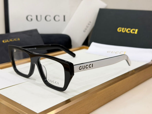 Branded Square Frame Eyeglasses Elegant Minimal Luxury Look