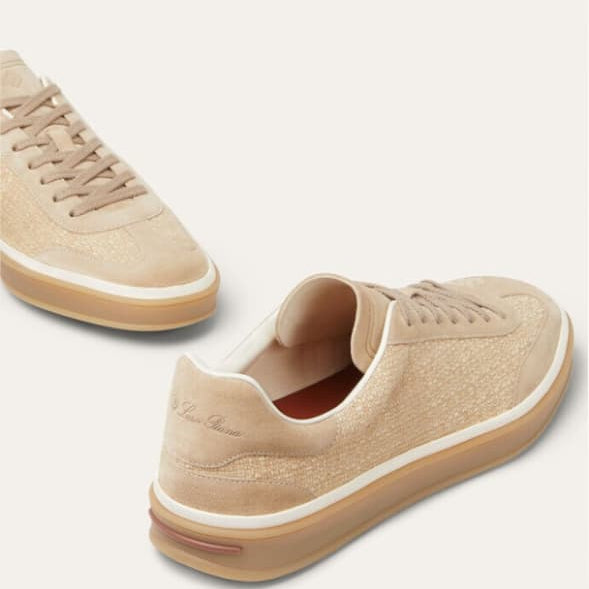 Luxury Beige Tennis Walk Sneakers Premium Comfort & Style
