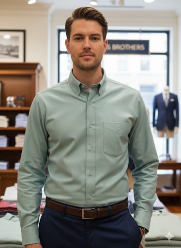 Men’s Premium Light Green Formal Shirt