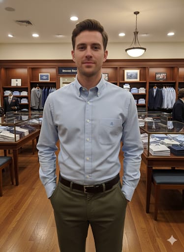 Men’s Classic Light Blue Branded Shirt