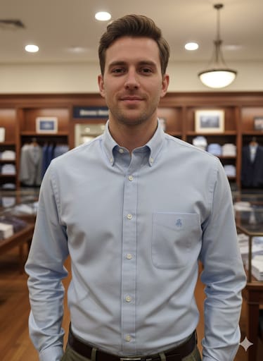 Men’s Classic Light Blue Branded Shirt