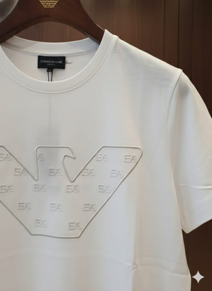 Luxury Brand White Logo T-Shirt  Regular Fit