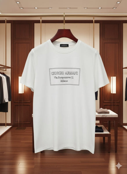 Premium Borgonuovo 11 White Printed T-Shirt