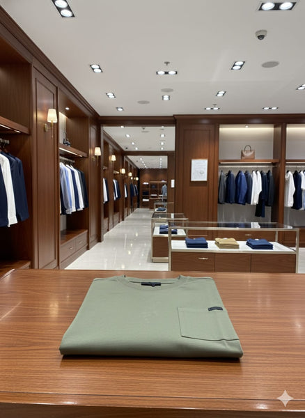Luxury Brand  Olive Green Pocket Detail T-Shirt