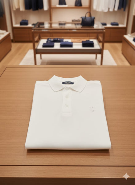 Men’s White Classic Polo T-Shirt  Premium Smart Casual Wear