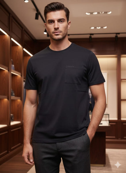 Men’s White Minimal Pocket T-Shirt Premium Everyday Wear
