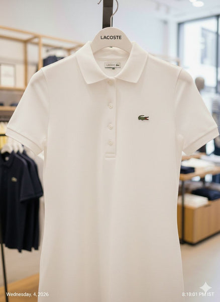 Luxury Women’s Classic White Polo Dress  Effortless Chic