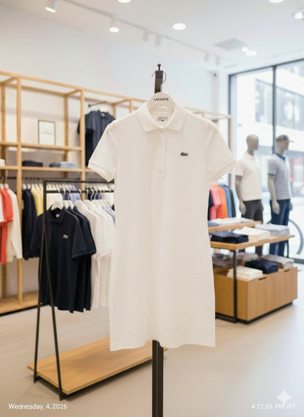 Luxury Women’s Classic White Polo Dress  Effortless Chic