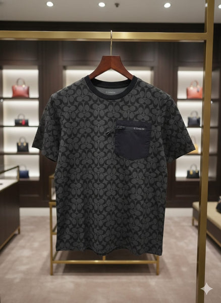 Premium Dark Monogram Print T-Shirt  Bold, Modern & Stylish