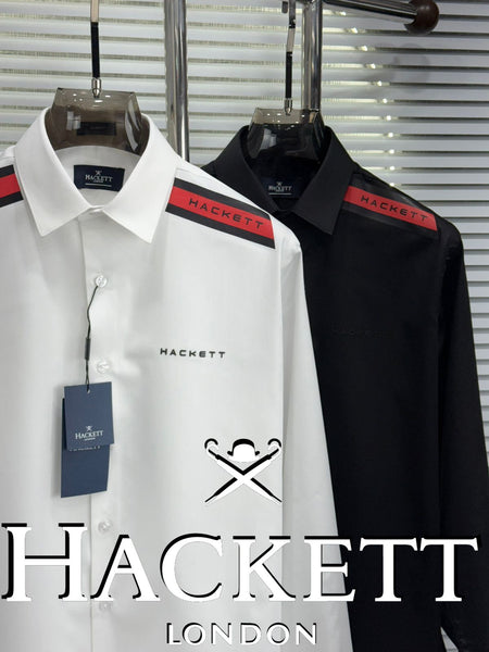 Luxury Brand Signature Shoulder Stripe Shirt Elegant British Style