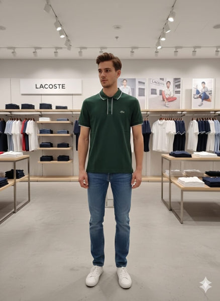 Classic Green Polo Shirt with White Trim Timeless & Smart Casual