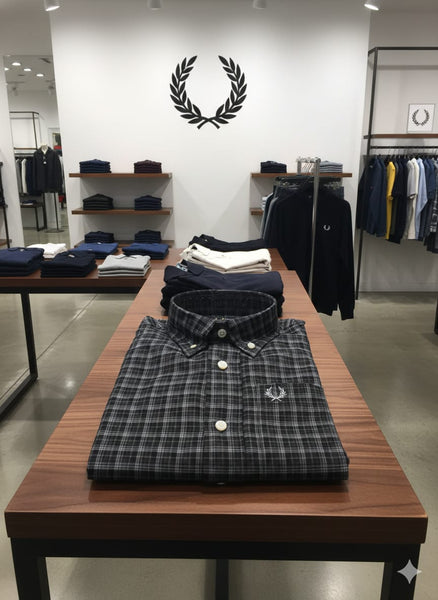 Dark Checkered Button-Down Casual Shirt  Classic Fit