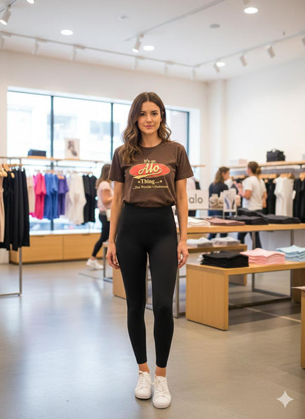 Women’s Brown Graphic T-Shirt – Trendy Casual Everyday Wear