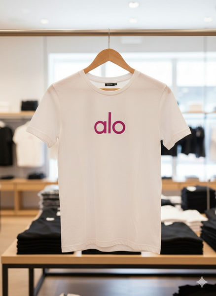 Women’s Premium White T-Shirt  Minimal Logo Casual Wear