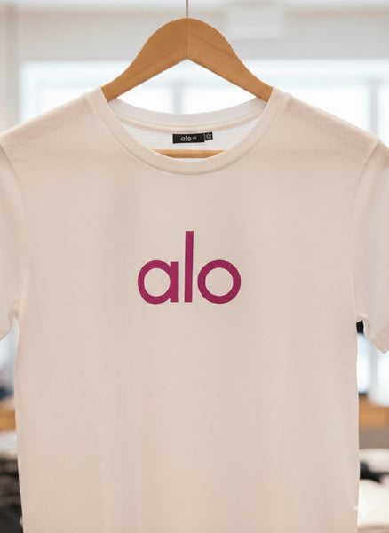 Women’s Premium White T-Shirt  Minimal Logo Casual Wear