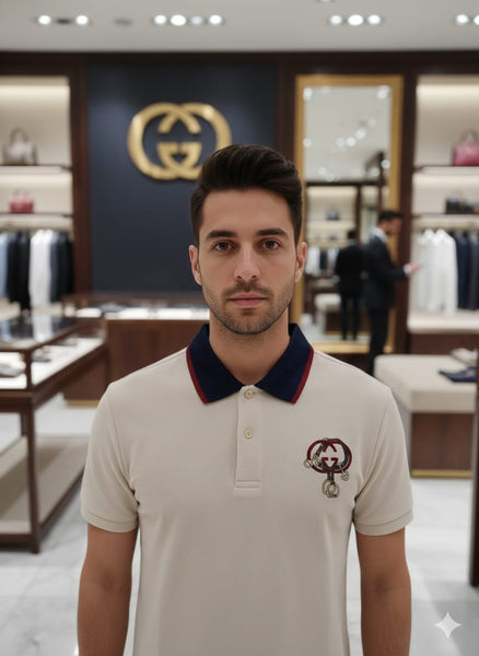 Premium Polo T-Shirt with Contrast Collar & Chest Embroidery