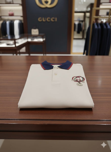 Premium Polo T-Shirt with Contrast Collar & Chest Embroidery