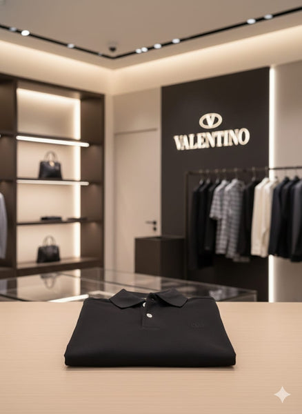Premium Classic Black Polo T-Shirt with Minimal Logo