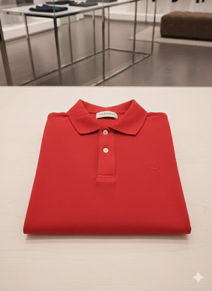 Premium Classic Red Polo T-Shirt Timeless Luxury Style